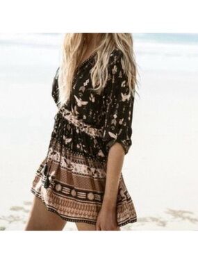 Spell black & tan Phoenix dress xs